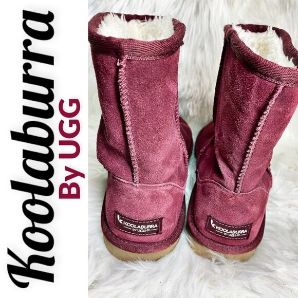 KOOLABURRA By UGG Wine Red Suede Classic Short Boot, Size 5 - Picture 5 of 10